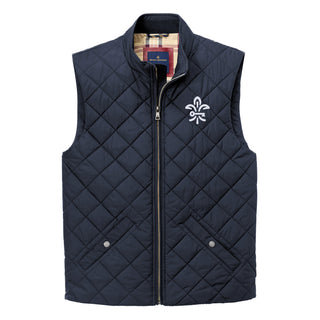Kappa Kappa Gamma Primary Logo LC Brooks Brothers Quilted Vest - Night Navy