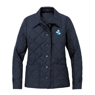 Omega Phi Alpha Primary Logo LC Brooks Brothers Women's Quilted Jacket - Night Navy