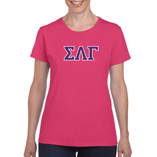 Sigma Lambda Gamma Greek Letter Block Womens T-Shirt