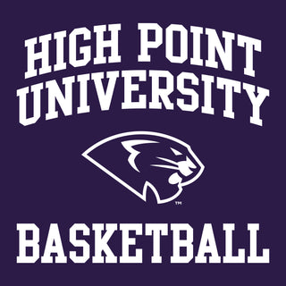 High Point University Arch Logo Basketball T-Shirt - Purple