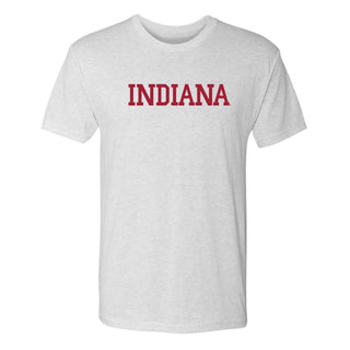 Indiana Basic Block NLA Triblend T-Shirt - Heather White