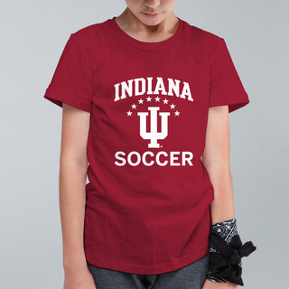 Indiana Arch Logo Soccer Youth T-Shirt - Cardinal
