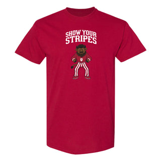 Indiana Show Your Stripes Mascot Spirit Mark T-Shirt - Cardinal