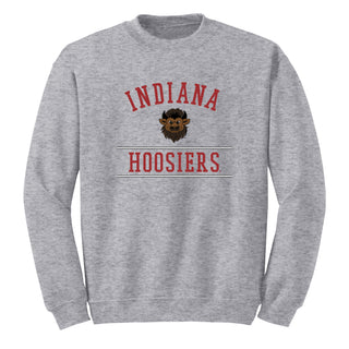 Indiana Mesh Arch Bison Crewneck - Sport Grey
