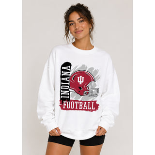 Indiana 90s Big Print Crewneck - White
