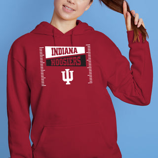 Indiana Hoosiers Football Field Block Hoodie - Cardinal