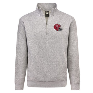 Indiana Hoosiers Football Helmet EMB JA BTB 1/4-Zip Sweatshirt