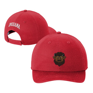 Indiana Front and Back Bison Washed Twill Hat - Red OS