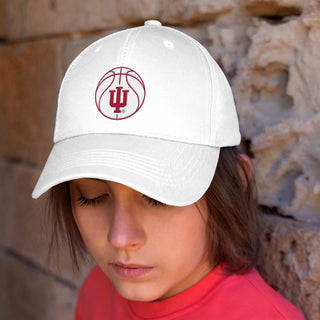 Indiana Basketball Outline EMB Dad Hat