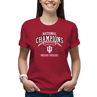 Indiana 2025 Football Champions Horizon Arch T-Shirt - Cardinal