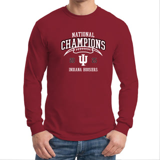 Indiana 2025 Football Champions Horizon Arch Long Sleeve - Cardinal
