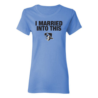 Johns Hopkins I Married Into This Women's T-Shirt - Carolina Blue