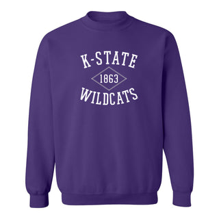 K-State Faux Stitch Arch Crewneck - Purple