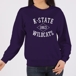 K-State Faux Stitch Arch Crewneck - Purple