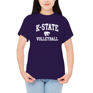K-State Arch Logo Volleyball T-Shirt - Purple
