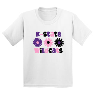 Kansas State Daisy Dot Youth T-Shirt - White
