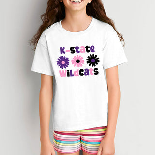 Kansas State Daisy Dot Youth T-Shirt - White