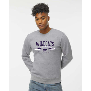 Kansas State Ribbon Flight JA BTB Crewneck - Oxford