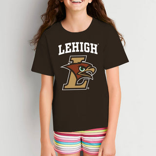 Lehigh University Mountain Hawks Arch Logo Youth T-Shirt - Dark Chocolate