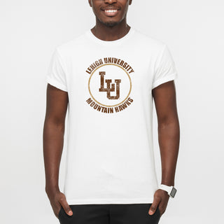 Lehigh University Mountain Hawks Distressed Circle Logo T-Shirt - White