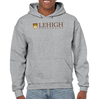 Lehigh University Mountain Hawks Instituional Logo Long Hoodie - Sport Grey