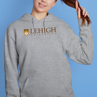 Lehigh University Mountain Hawks Instituional Logo Long Hoodie - Sport Grey