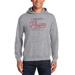 Liberty University Flames Road Trip Heavy Blend Hoodie - Sport Grey