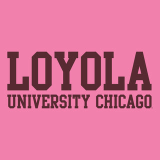 Loyola University Chicago Ramblers Basic Block Women's Short Sleeve T-Shirt - Azalea