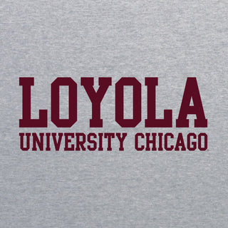 Loyola Chicago Ramblers Basic Block Women's T Shirt - Sport Grey
