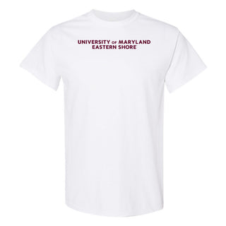 Maryland Eastern Shore Hawks Basic Block T-Shirt - White