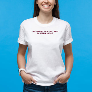 Maryland Eastern Shore Hawks Basic Block T-Shirt - White