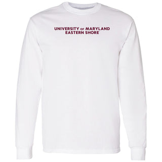 Maryland Eastern Shore Hawks Basic Block Long Sleeve - White
