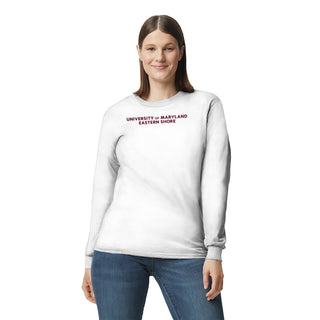 Maryland Eastern Shore Hawks Basic Block Long Sleeve - White
