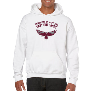 Maryland Eastern Shore Hawks Arch Logo Hoodie - White