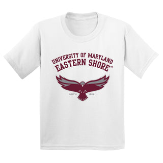 Maryland Eastern Shore Hawks Arch Logo Youth T-Shirt - White