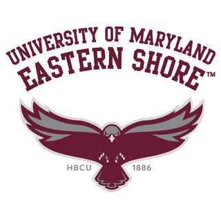 Maryland Eastern Shore Hawks Arch Logo Long Sleeve - White