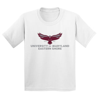 Maryland Eastern Shore Hawks Primary Logo Youth T-Shirt - White