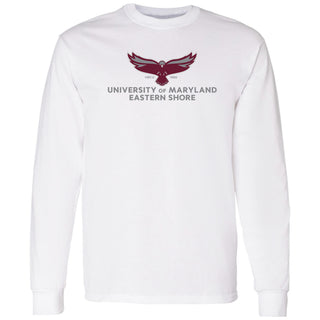 Maryland Eastern Shore Hawks Primary Logo Long Sleeve - White