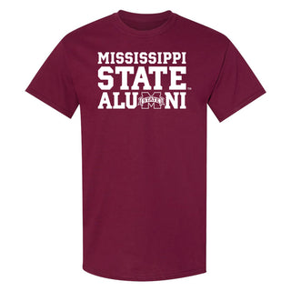 Mississippi State Bulldogs Basic Block Alumni T Shirt - Maroon