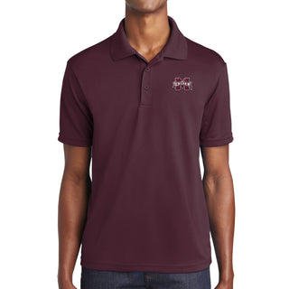 Mississippi State Bulldogs Primary Logo LC EMB Polo - Maroon