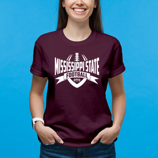 Mississippi State Bulldogs Football Rush T Shirt - Maroon