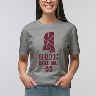 Mississippi State Bulldogs Basketball Brush State T-Shirt - Sport Grey