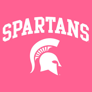 Michigan State Arch Logo T-Shirt - Safety Pink