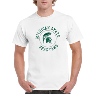 Michigan State Distressed Circle Logo T-Shirt