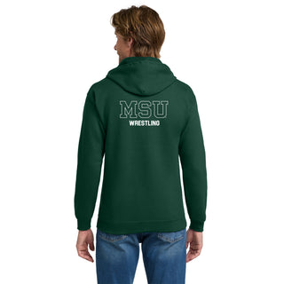 MSU Sparty Wrestling Mascot Mark LC Zip Hoodie - Forest