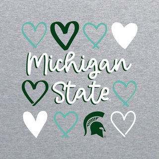 Michigan State Hearts Toddler T-Shirt - Heather
