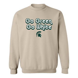 MSU Slogan Repeat Crewneck Sweatshirt - Sand