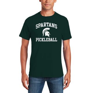 Michigan State Spartans Arch Logo Pickleball T-Shirt - Forest