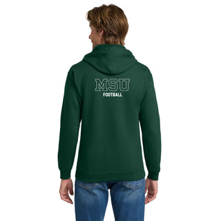 MSU Sparty Football Mascot Mark LC Zip Hoodie - Forest