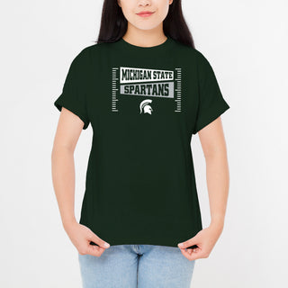 Michigan State Spartans Football Field Block T-Shirt - Forest